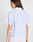 CHEMISE RAYURES CROP LULA BLUE CHEMISIER KOOKAI Mode Kookai