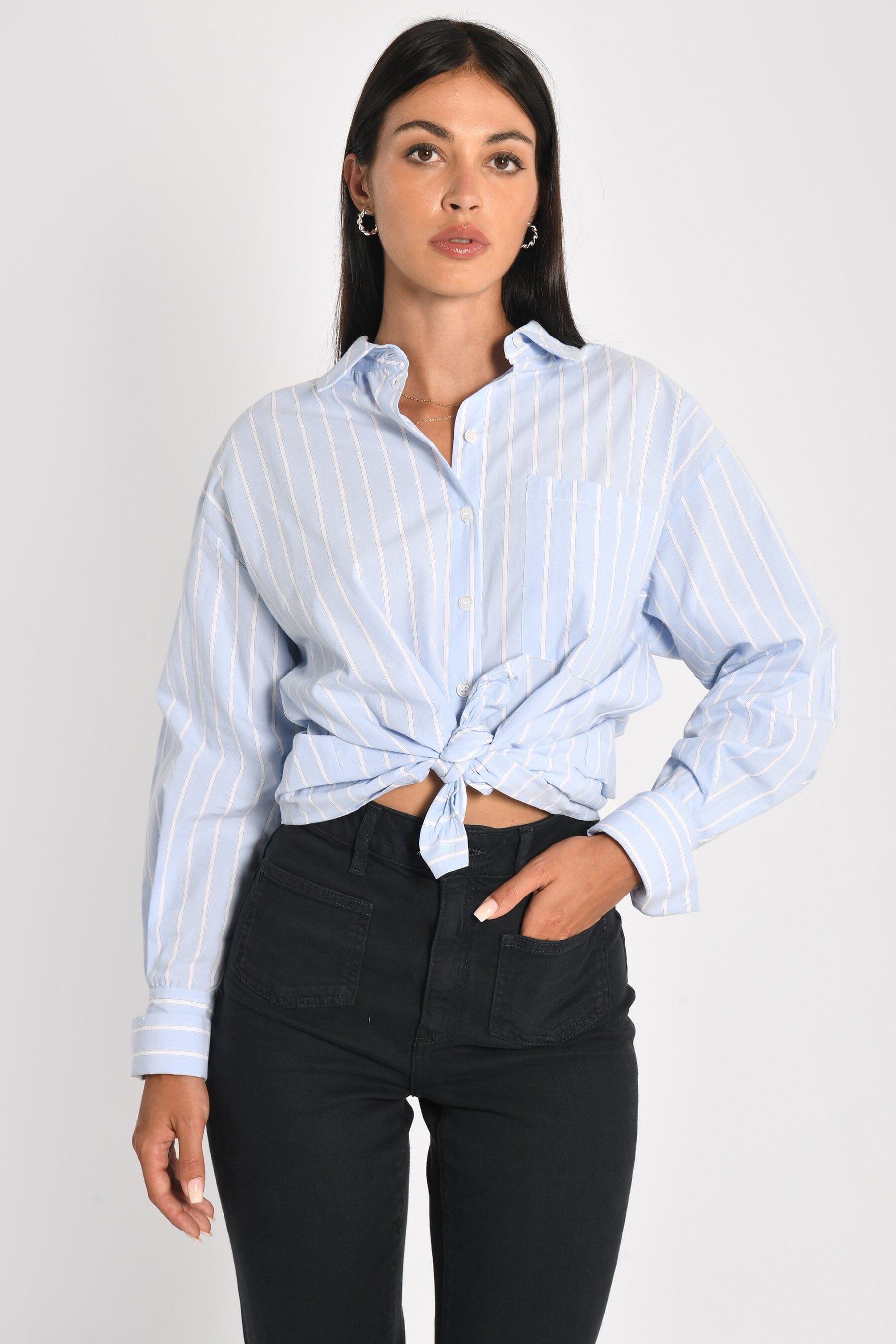 CHEMISE RAYURES DANDY ERIN BLEU/BLANC CHEMISIER KOOKAI Mode Kookai
