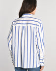 CHEMISE RAYURES HEATHER BLANC/BLEU CHEMISIER KOOKAI Mode Kookai