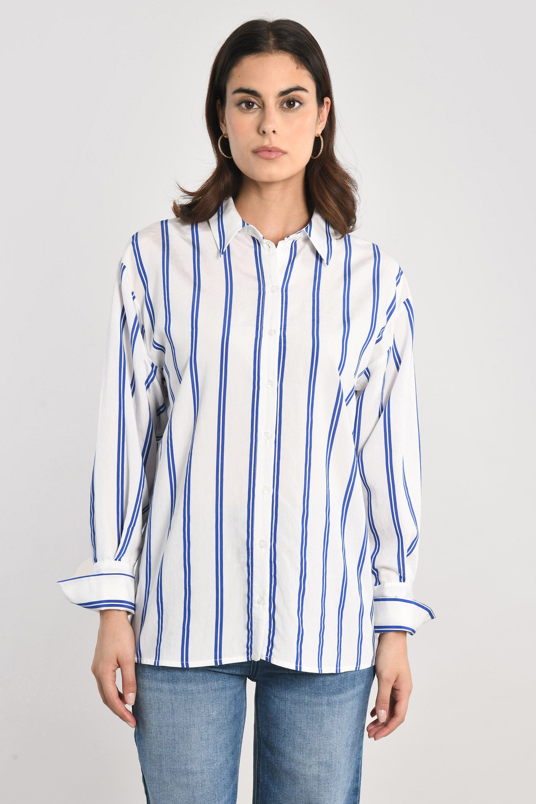CHEMISE RAYURES HEATHER BLANC/BLEU CHEMISIER KOOKAI Mode Kookai