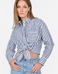 CHEMISE RAYURES LETTY BLEU CHEMISIER KOOKAI Mode Kookai