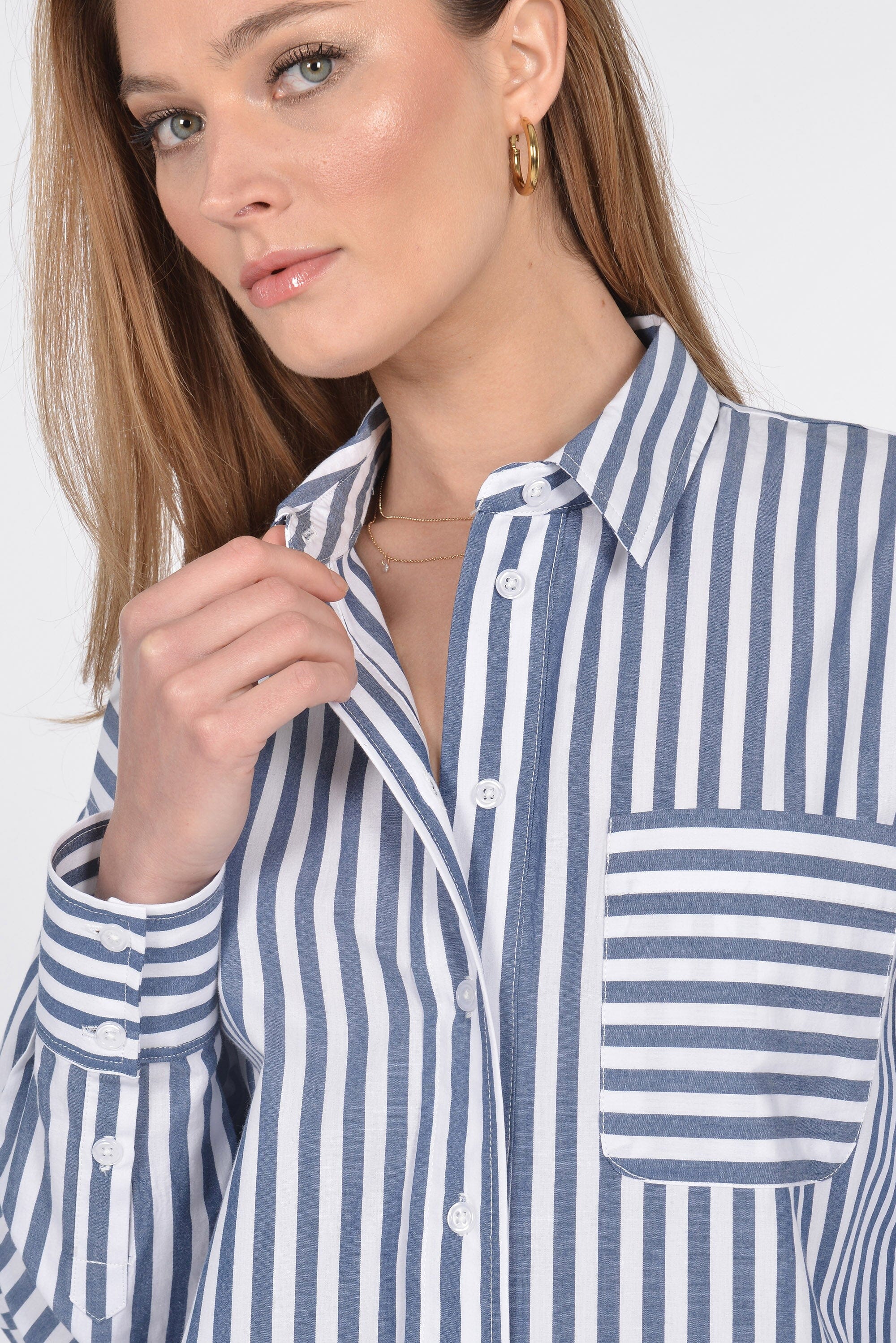 CHEMISE RAYURES LETTY BLEU CHEMISIER KOOKAI Mode Kookai