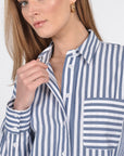 CHEMISE RAYURES LETTY BLEU CHEMISIER KOOKAI Mode Kookai