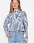 CHEMISE RAYURES LETTY BLEU CHEMISIER KOOKAI Mode Kookai