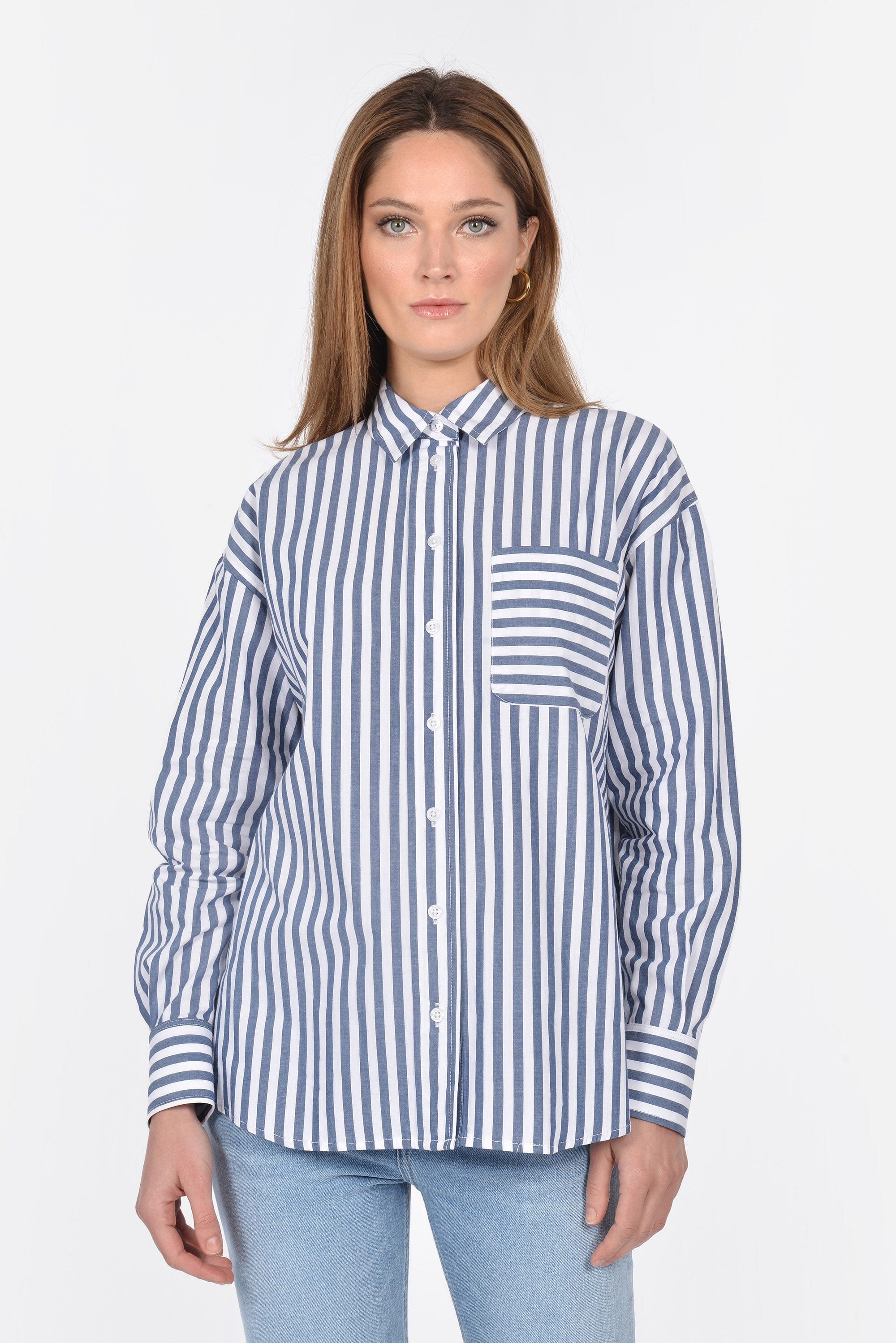 CHEMISE RAYURES LETTY BLEU CHEMISIER KOOKAI Mode Kookai