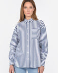 CHEMISE RAYURES LETTY BLEU CHEMISIER KOOKAI Mode Kookai