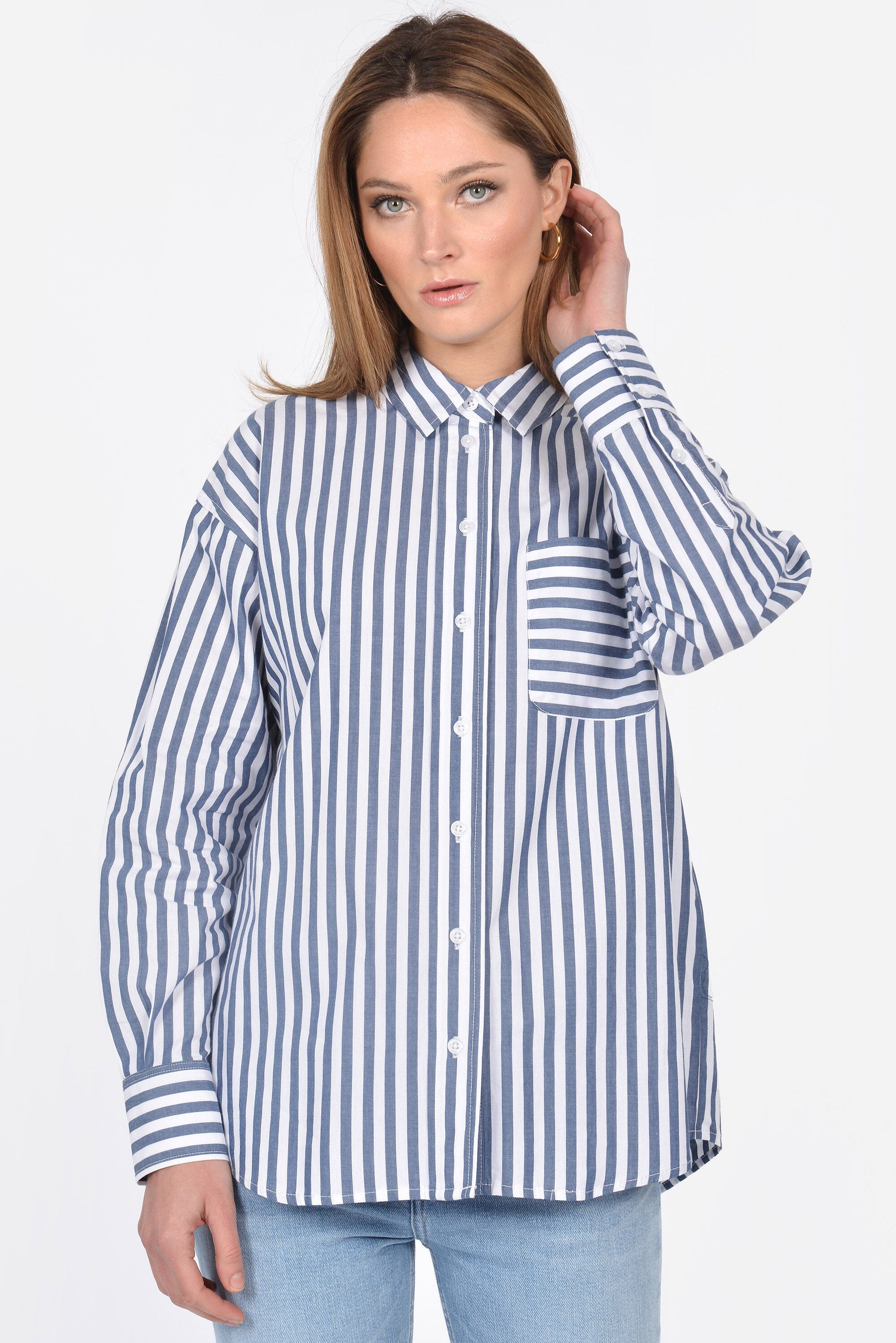 CHEMISE RAYURES LETTY BLEU CHEMISIER KOOKAI Mode Kookai