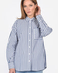 CHEMISE RAYURES LETTY BLEU CHEMISIER KOOKAI Mode Kookai