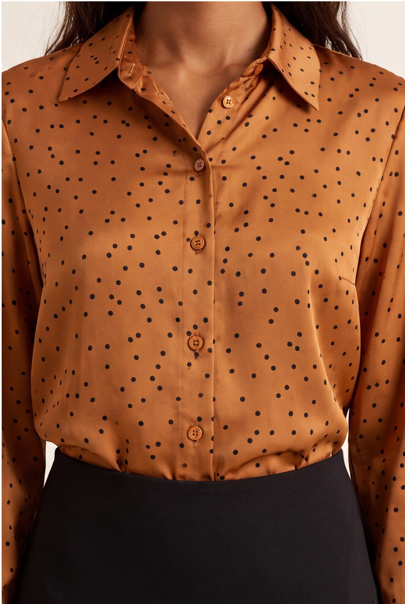 CHEMISE SATINEE - DULCE - CARAMEL CHEMISIER NEW KOOKAI Mode Kookai