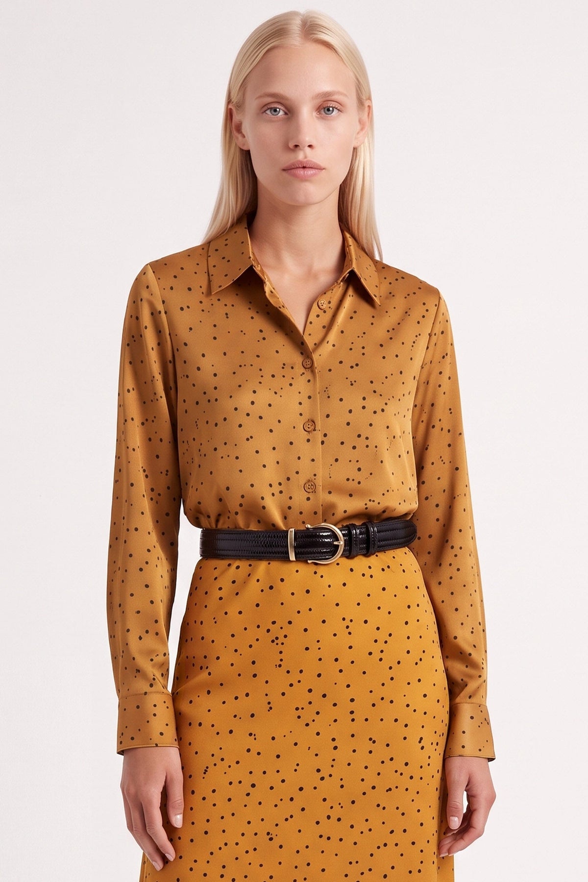 CHEMISE SATINEE - DULCE - CARAMEL CHEMISIER NEW KOOKAI Mode Kookai