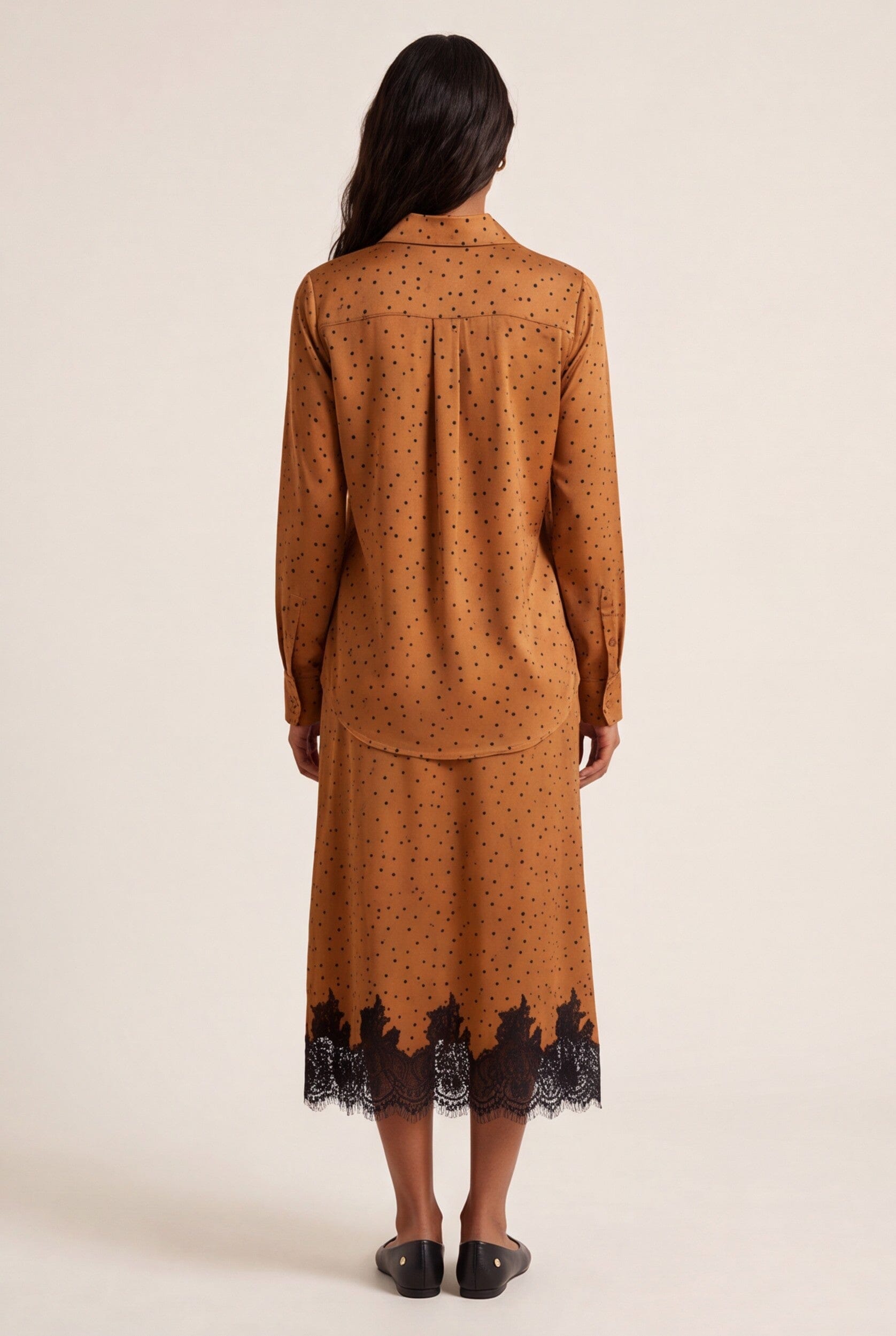 CHEMISE SATINEE - DULCE - CARAMEL CHEMISIER NEW KOOKAI Mode Kookai