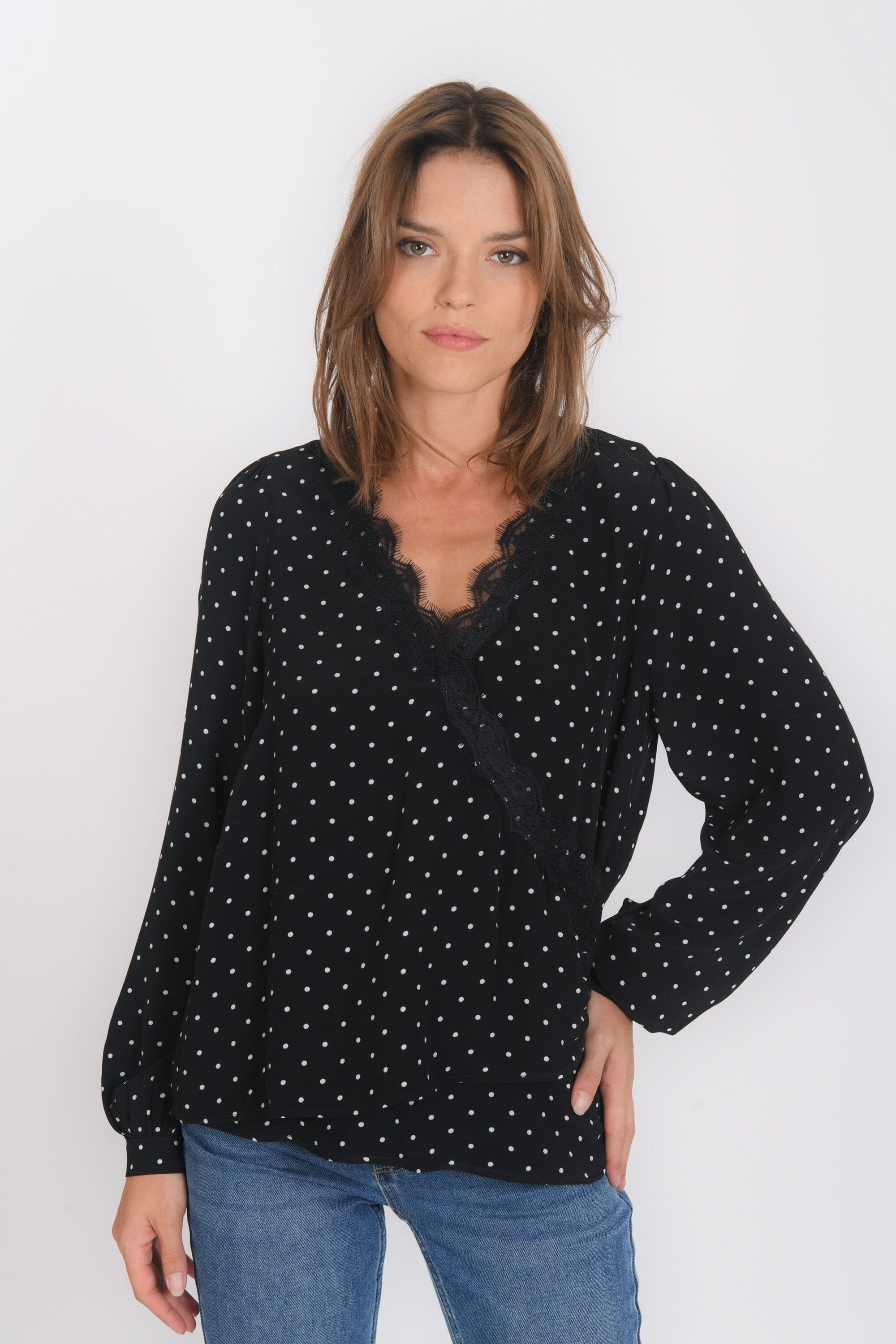 Chemisier Barney blouse c.coeur Noir CHEMISIER NEW KOOKAI Mode Kookai