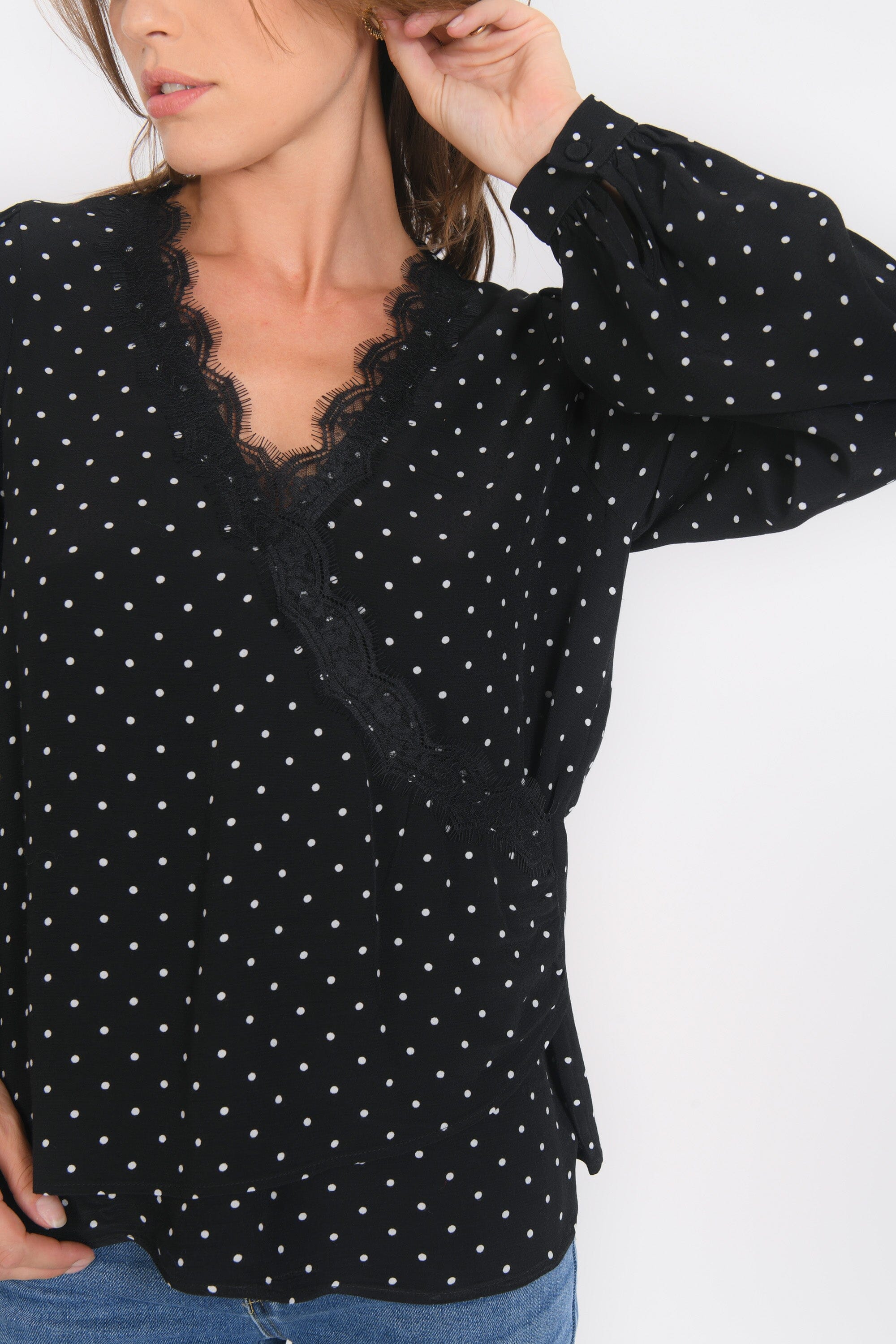 Chemisier Barney blouse c.coeur Noir CHEMISIER NEW KOOKAI Mode Kookai
