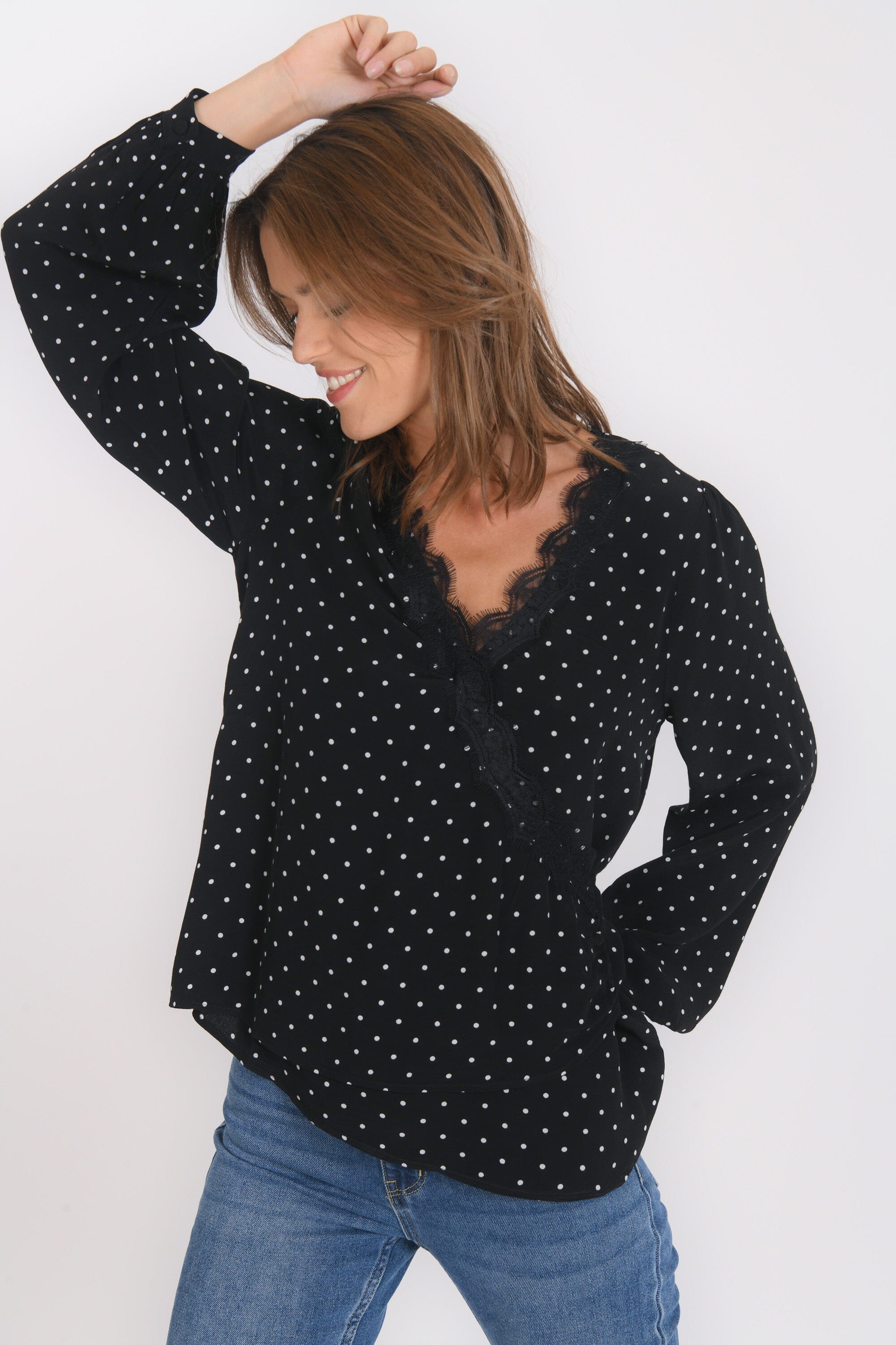 Chemisier Barney blouse c.coeur Noir CHEMISIER NEW KOOKAI Mode Kookai