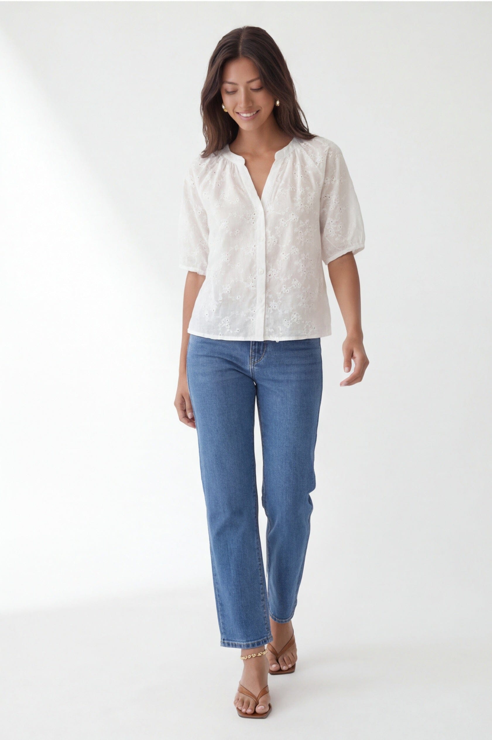 CHEMISIER BRODE - CARY - BLANC CHEMISIER NEW KOOKAI Mode Kookai