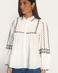 CHEMISIER BRODERIES - AICHA - BLANC CHEMISIER NEW KOOKAI Mode Kookai
