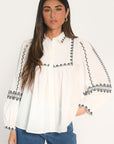 CHEMISIER BRODERIES - AICHA - BLANC CHEMISIER NEW KOOKAI Mode Kookai
