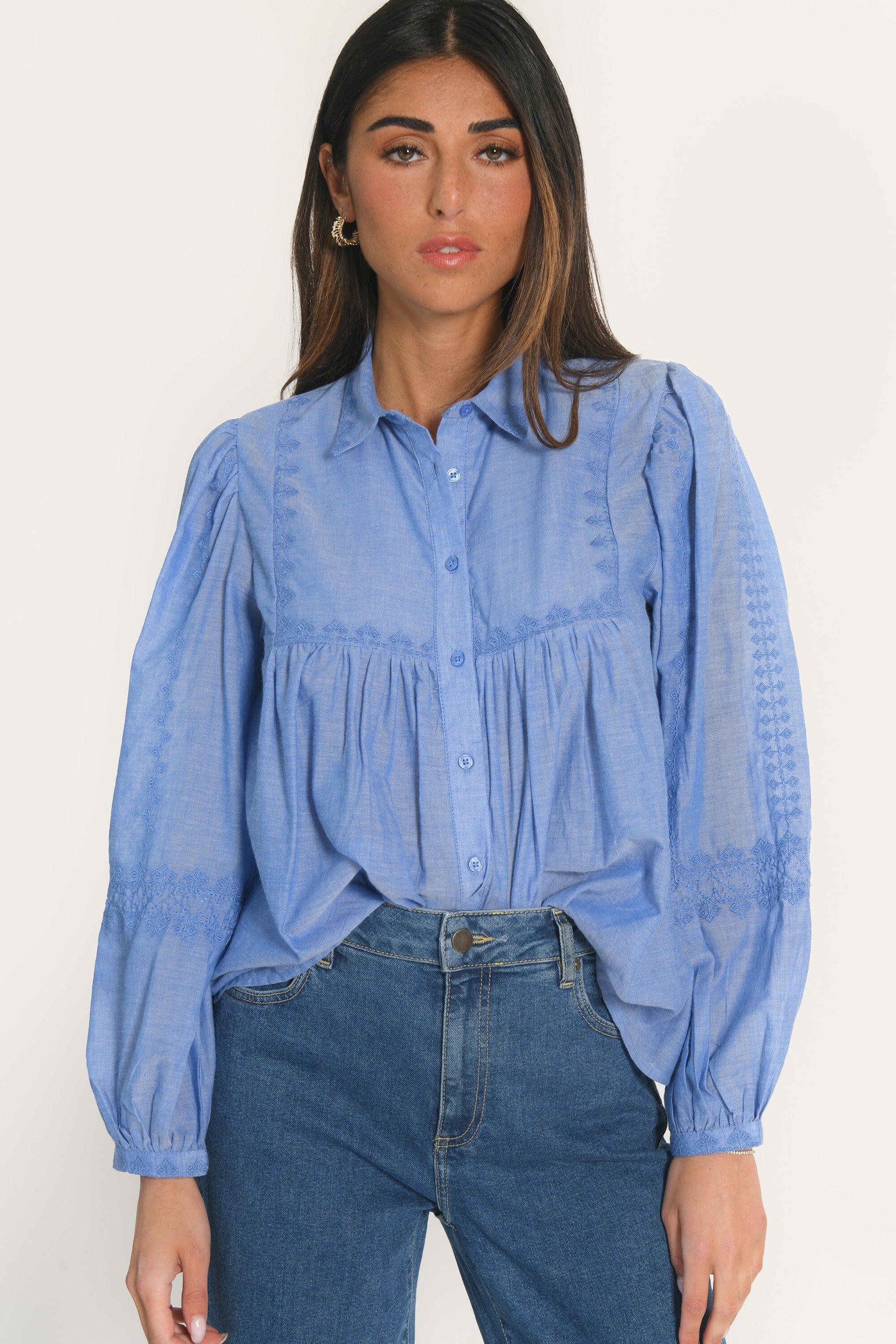 CHEMISIER BRODERIES - AICHA - CHAMBRAY CHEMISIER NEW KOOKAI Mode Kookai