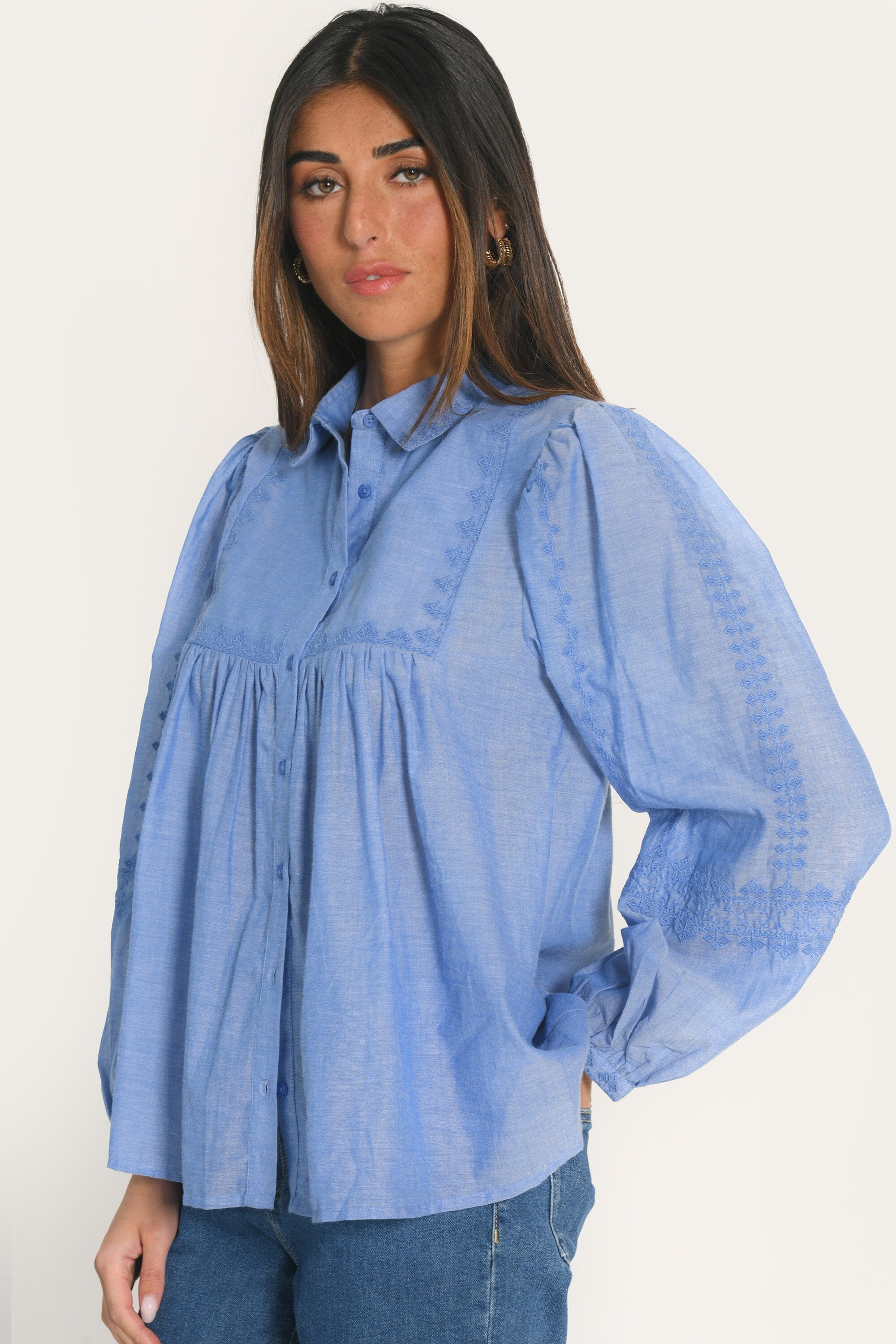 CHEMISIER BRODERIES - AICHA - CHAMBRAY CHEMISIER NEW KOOKAI Mode Kookai