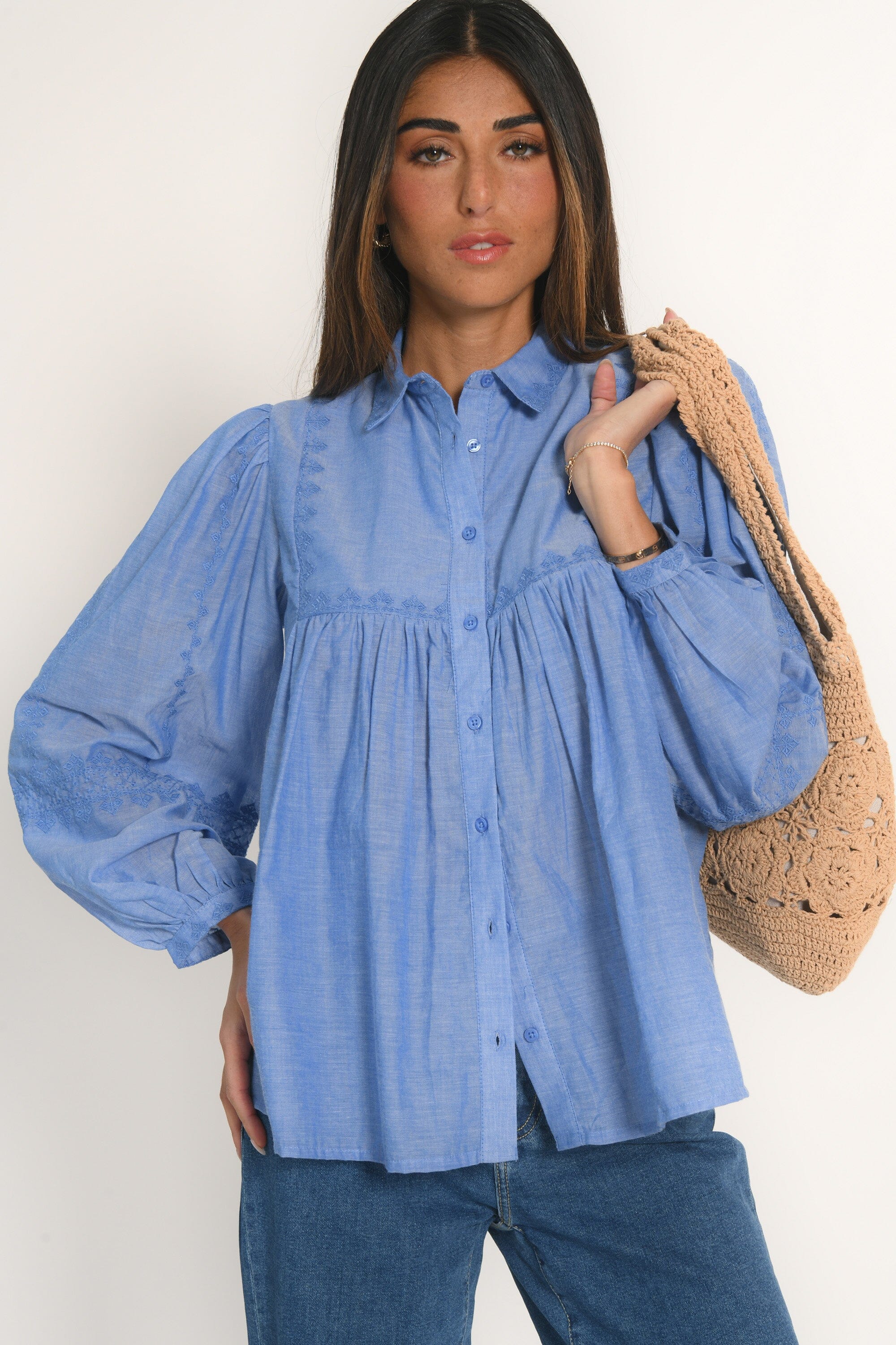 CHEMISIER BRODERIES - AICHA - CHAMBRAY CHEMISIER NEW KOOKAI Mode Kookai