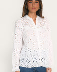 CHEMISIER BRODERIES ANGLAISE - ARMAND - BLANC CHEMISIER NEW KOOKAI Mode Kookai