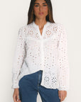 CHEMISIER BRODERIES ANGLAISE - ARMAND - BLANC CHEMISIER NEW KOOKAI Mode Kookai