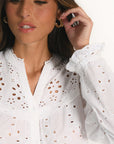 CHEMISIER BRODERIES ANGLAISE - ARMAND - BLANC CHEMISIER NEW KOOKAI Mode Kookai