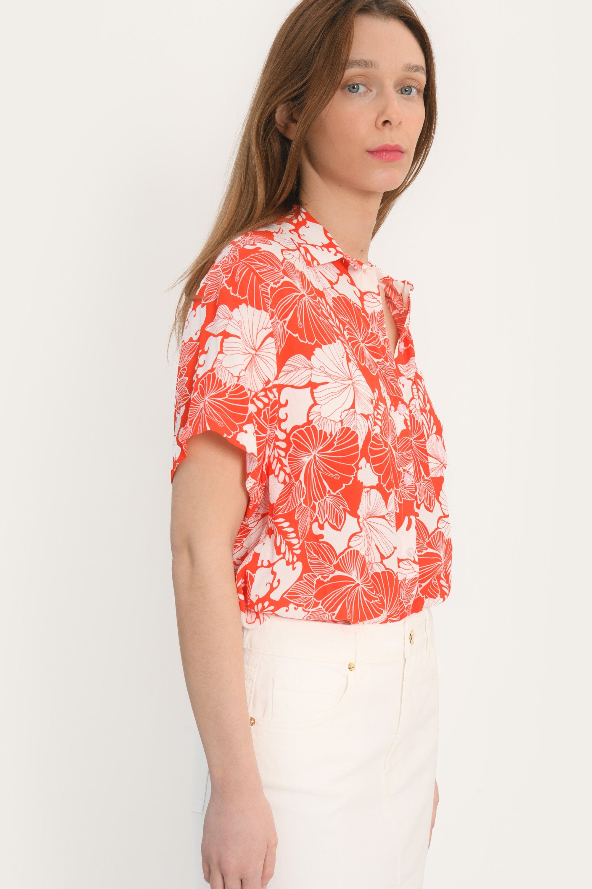 CHEMISIER MANCHES COURTES - ADELAIDE - ORANGE CHEMISIER NEW KOOKAI Mode Kookai