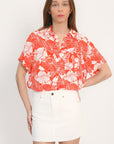 CHEMISIER MANCHES COURTES - ADELAIDE - ORANGE CHEMISIER NEW KOOKAI Mode Kookai