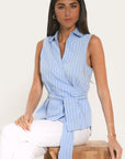 CHEMISIER SANS MANCHES - AUSTIN - BLEU CHEMISIER NEW KOOKAI Mode Kookai
