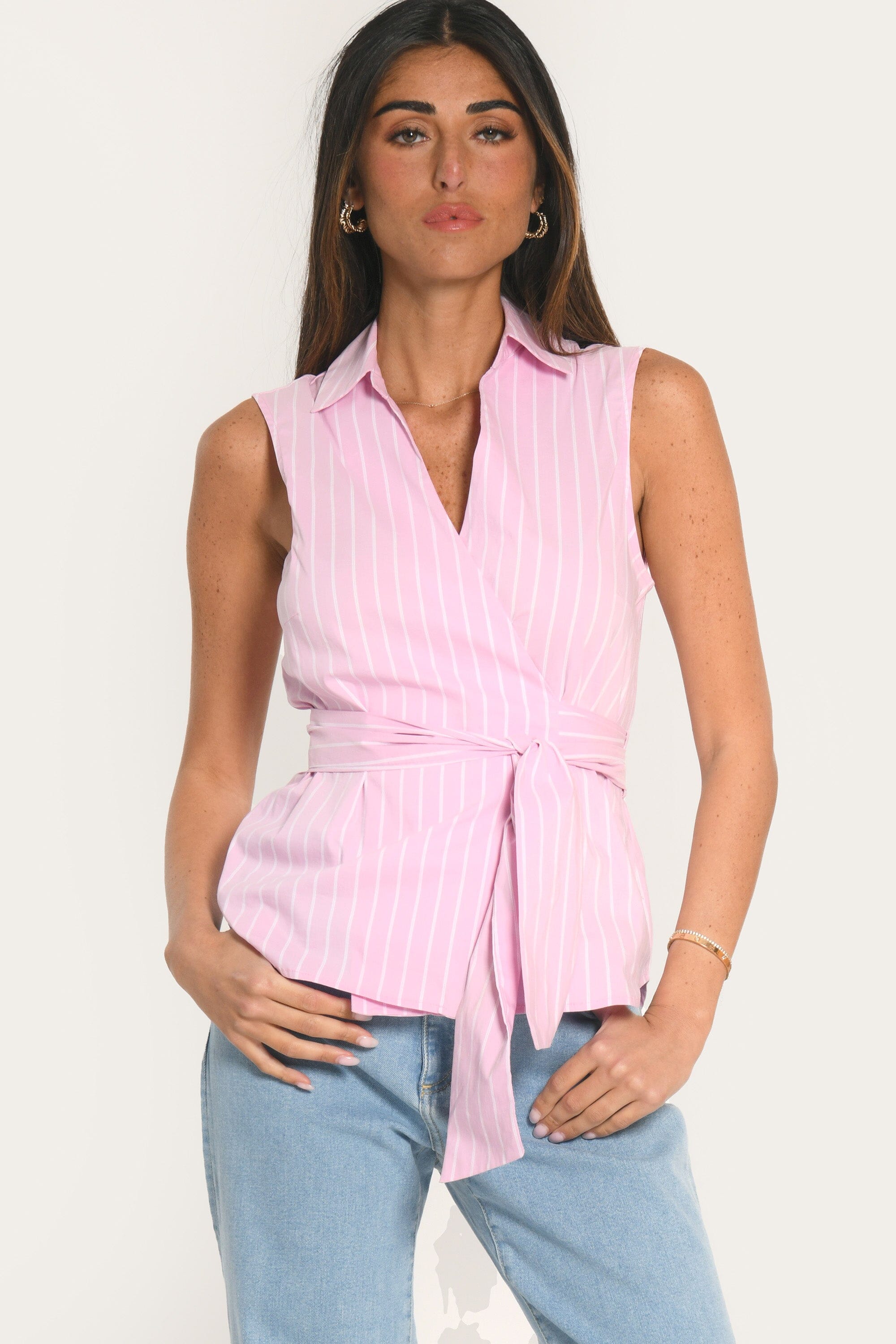 CHEMISIER SANS MANCHES - AUSTIN - ROSE CHEMISIER NEW KOOKAI Mode Kookai