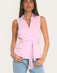 CHEMISIER SANS MANCHES - AUSTIN - ROSE CHEMISIER NEW KOOKAI Mode Kookai