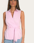 CHEMISIER SANS MANCHES - AUSTIN - ROSE CHEMISIER NEW KOOKAI Mode Kookai