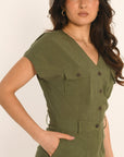 COMBINAISON - KAKI - AMAYA PANTALON KOOKAI Mode Kookai