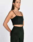 CROP TOP BRETELLES JULIA NOIR TEE SHIRT KOOKAI Mode Kookai