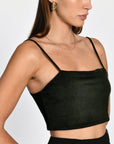 CROP TOP BRETELLES JULIA NOIR TEE SHIRT KOOKAI Mode Kookai