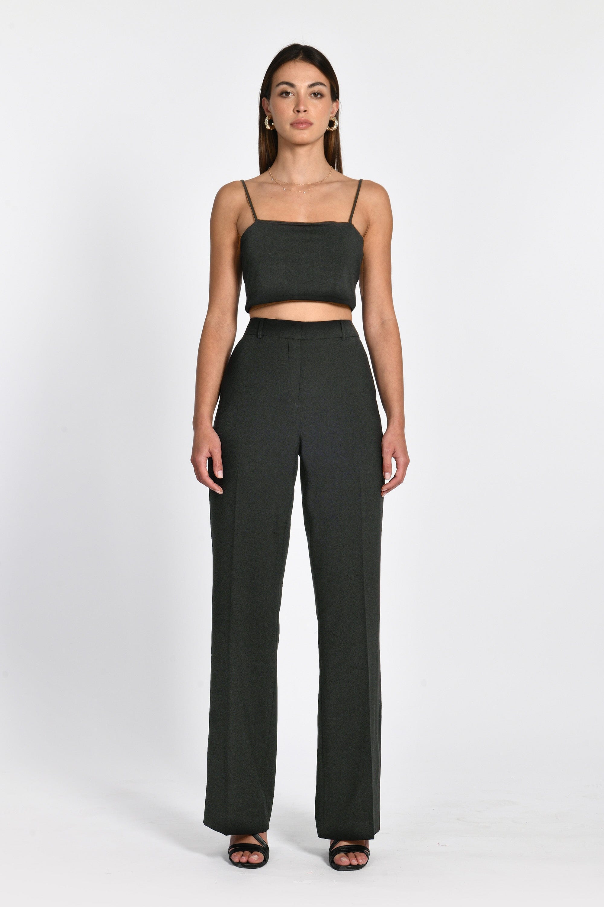 CROP TOP BRETELLES JULIA NOIR TEE SHIRT KOOKAI Mode Kookai