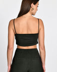 CROP TOP BRETELLES JULIA NOIR TEE SHIRT KOOKAI Mode Kookai