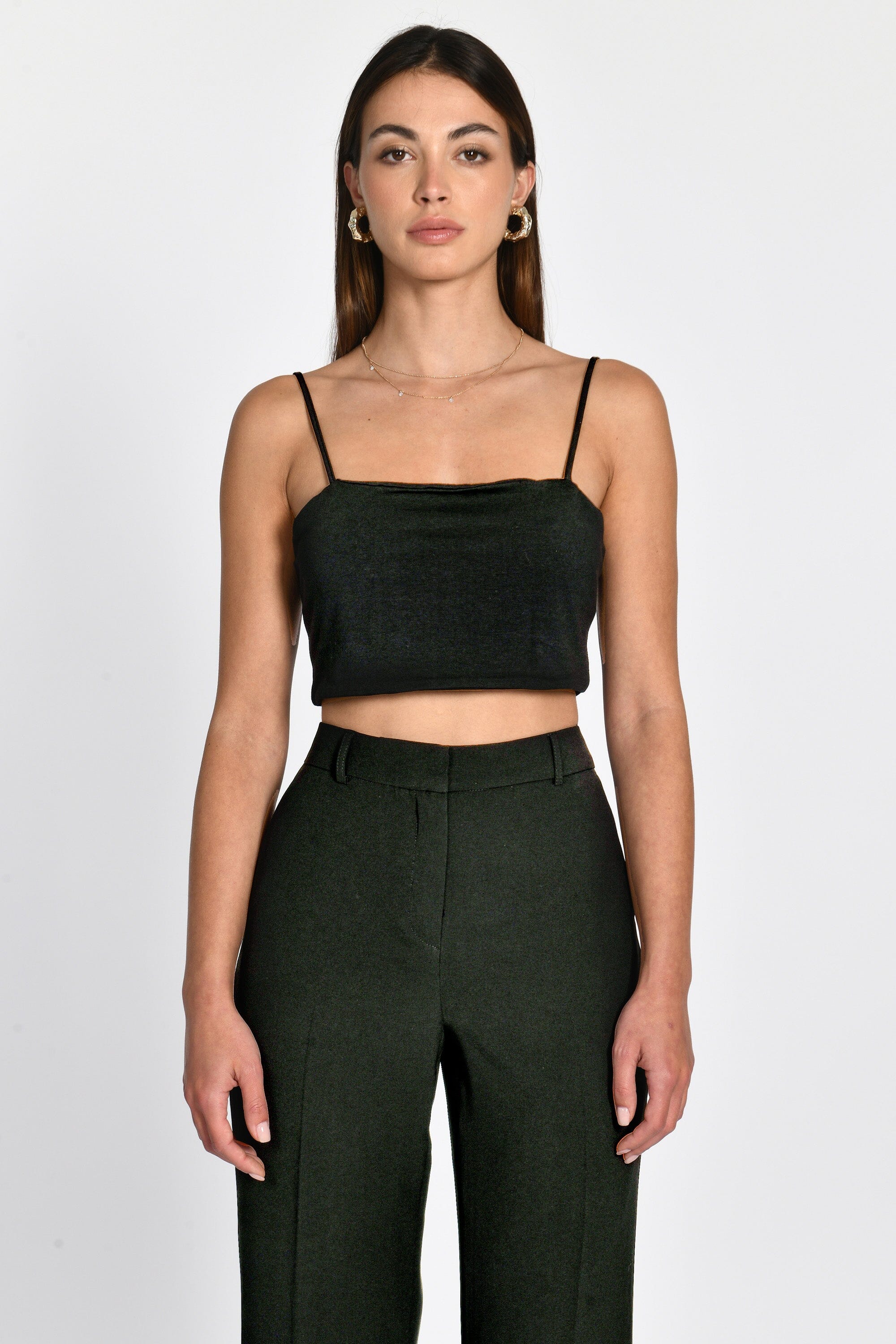 CROP TOP BRETELLES JULIA NOIR TEE SHIRT KOOKAI Mode Kookai