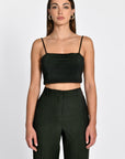CROP TOP BRETELLES JULIA NOIR TEE SHIRT KOOKAI Mode Kookai