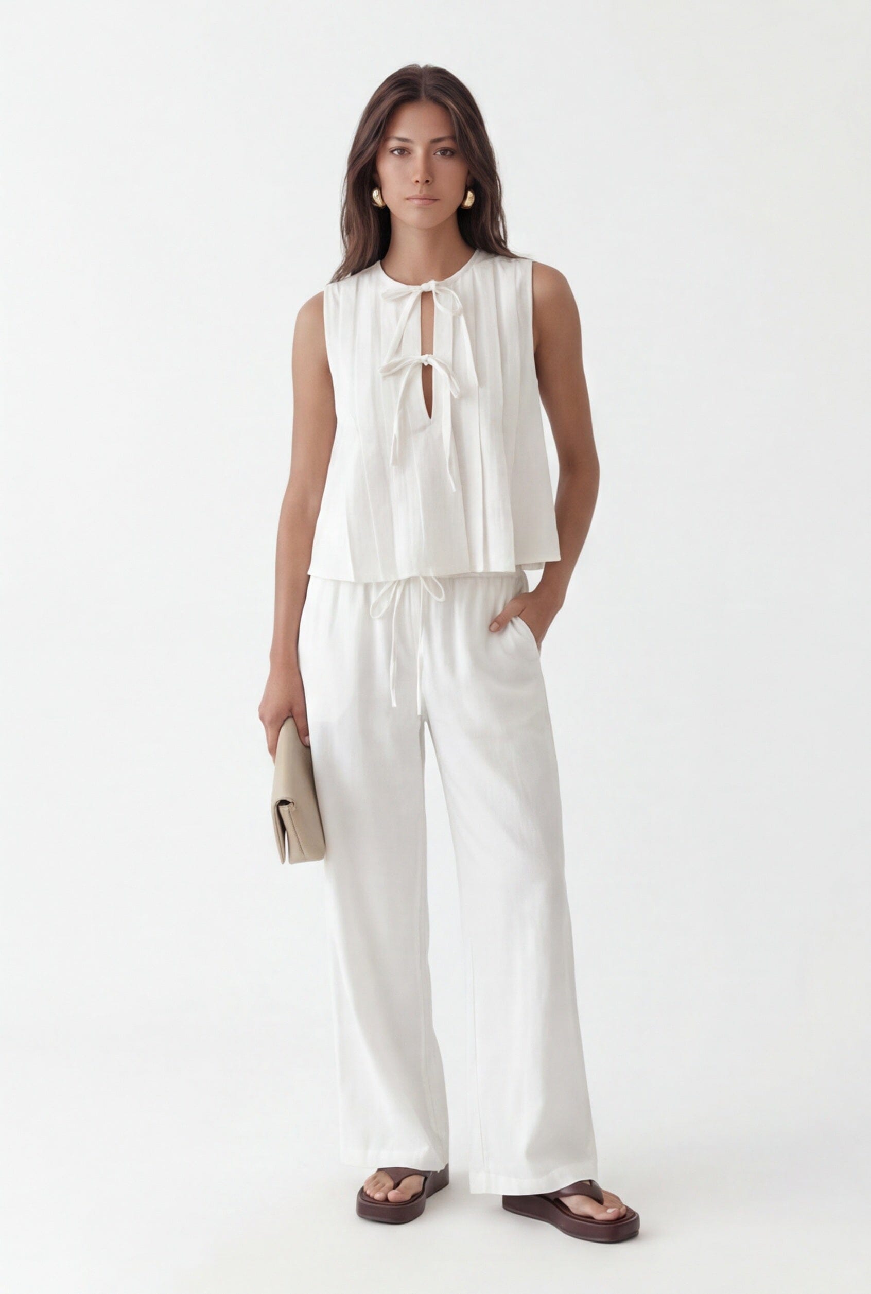 CROP TOP - CALETA - ECRU TOP NEW KOOKAI Mode Kookai