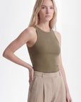 DEBARDEUR - CARISSA - OLIVE TEE SHIRT NEW KOOKAI Mode Kookai