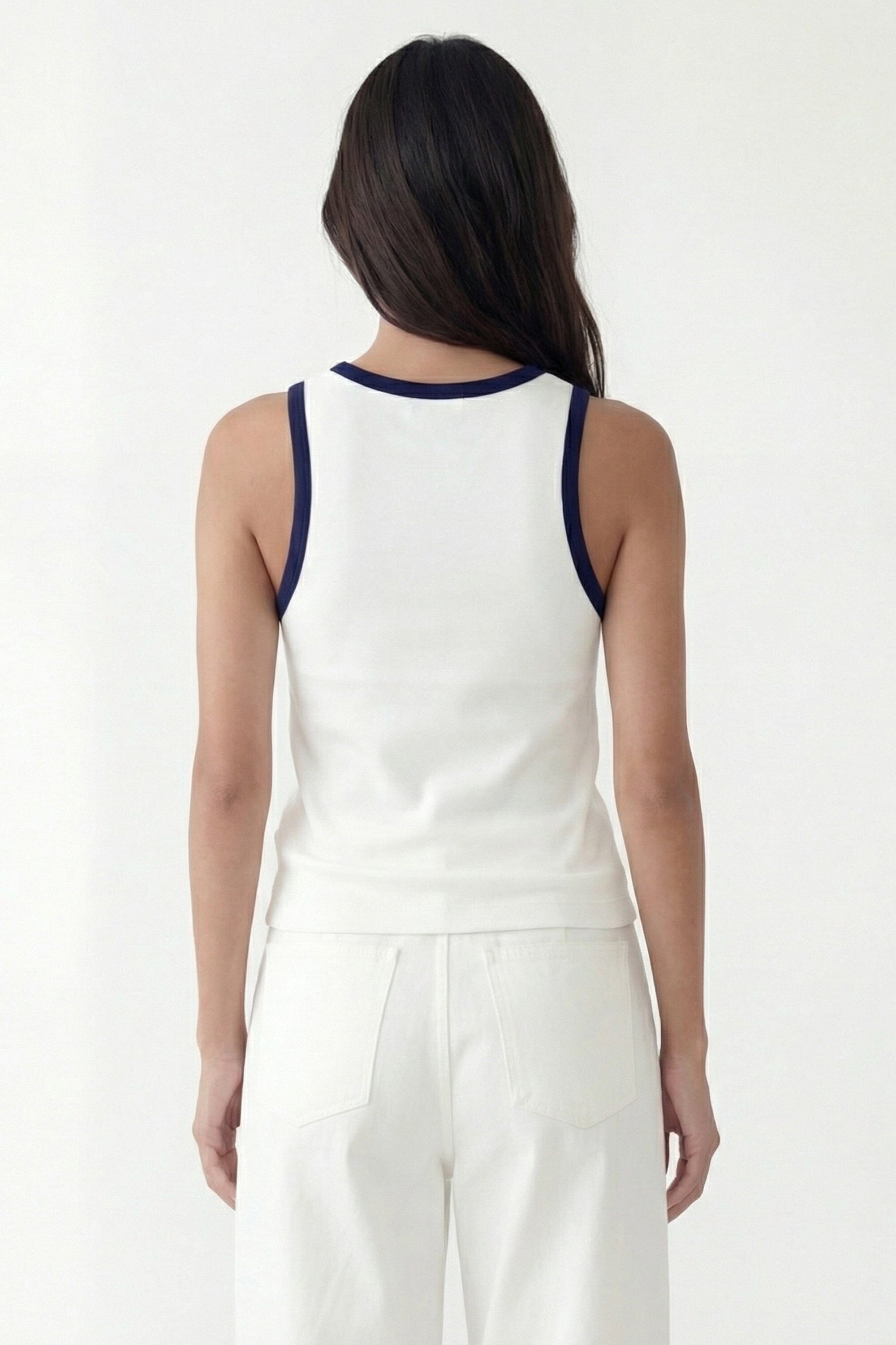 DEBARDEUR - CODY - ECRU/NOIR TEE SHIRT NEW KOOKAI Mode Kookai