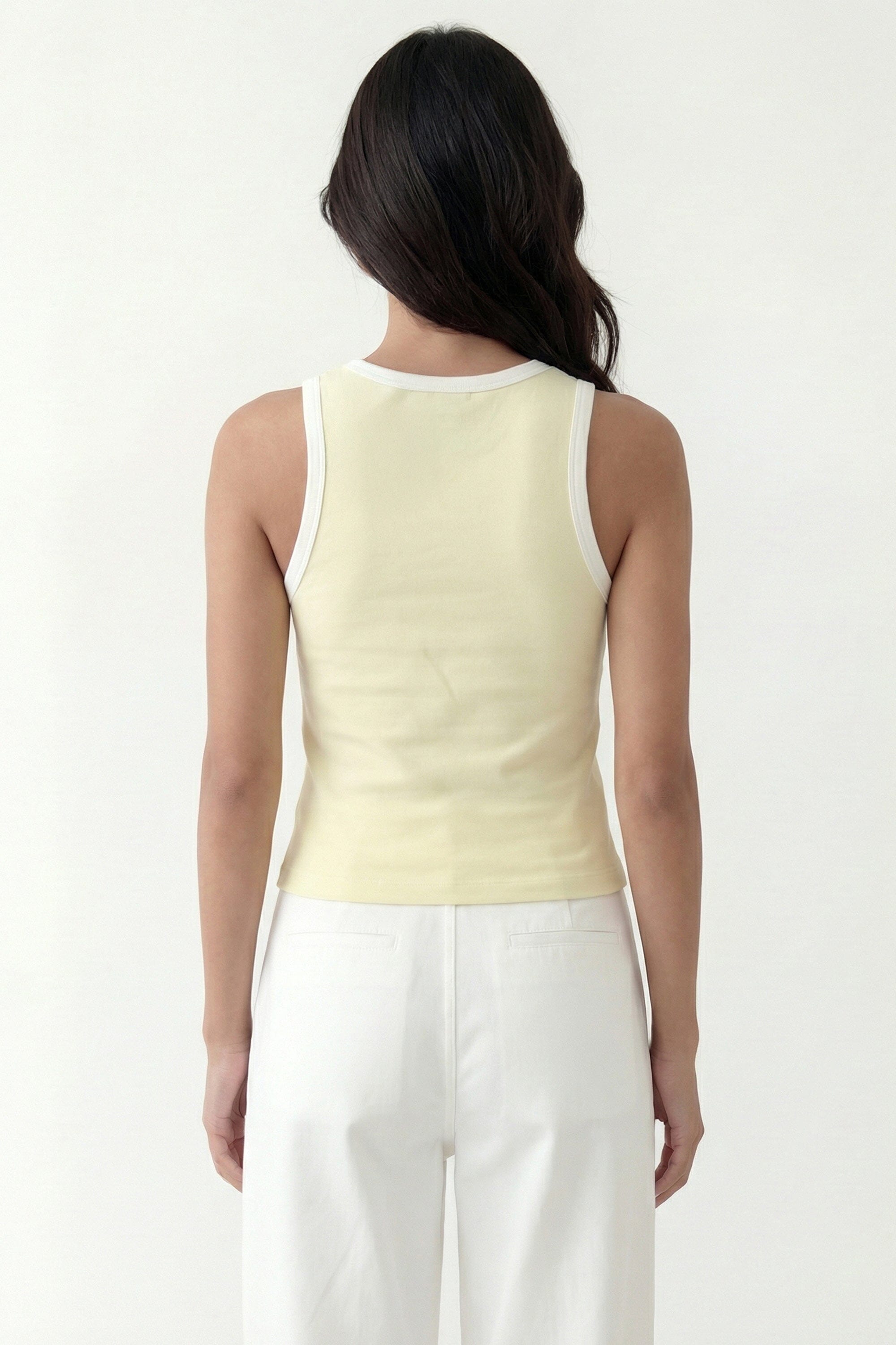 DEBARDEUR - CODY - JAUNE/ECRU TEE SHIRT NEW KOOKAI Mode Kookai