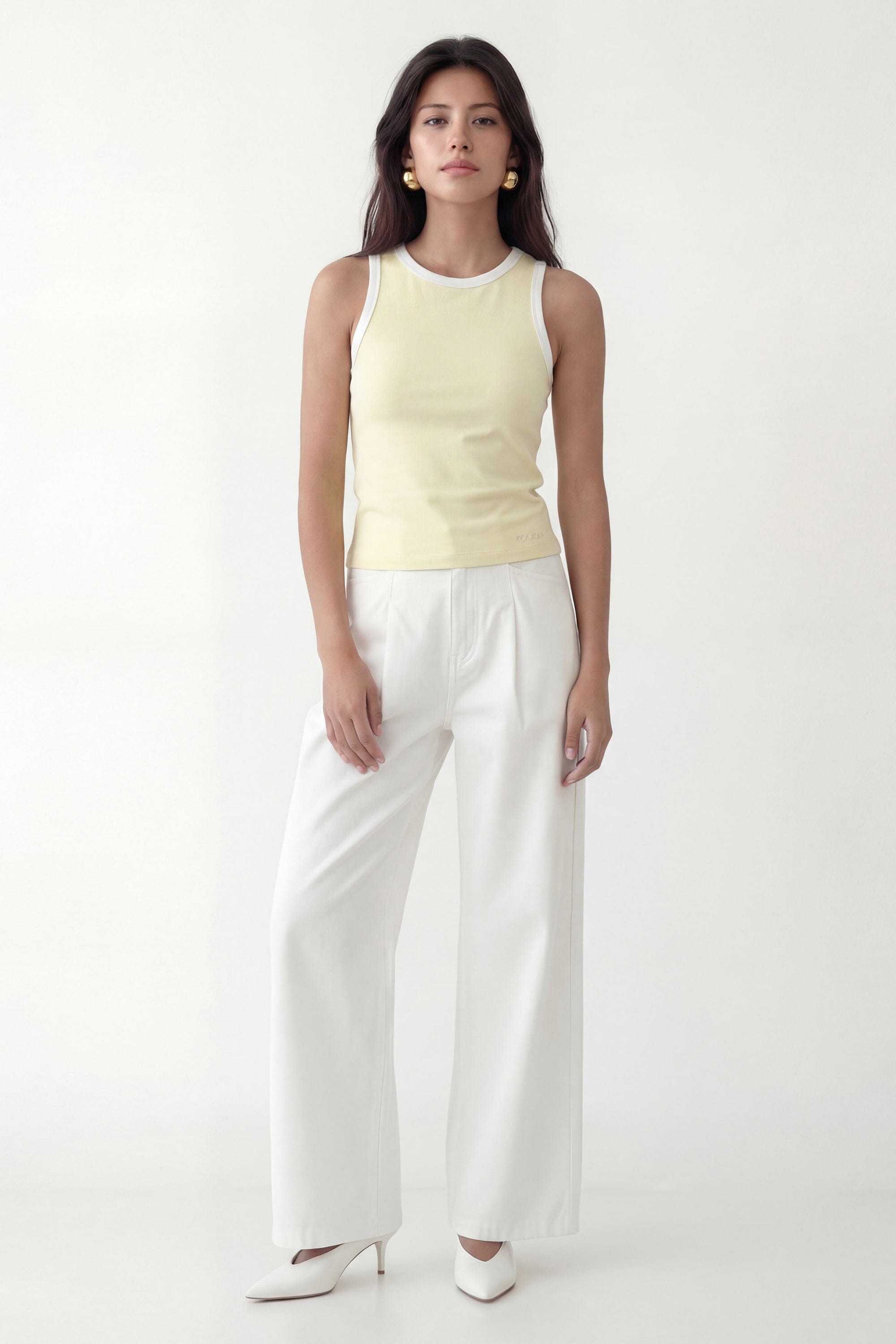 DEBARDEUR - CODY - JAUNE/ECRU TEE SHIRT NEW KOOKAI Mode Kookai