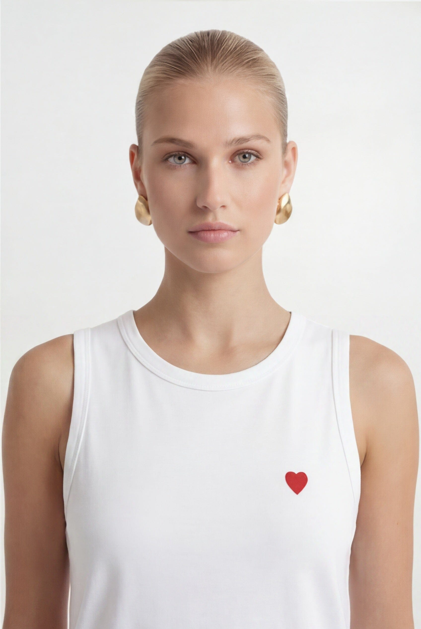 DEBARDEUR - COEUR - BLANC TEE SHIRT NEW KOOKAI Mode Kookai