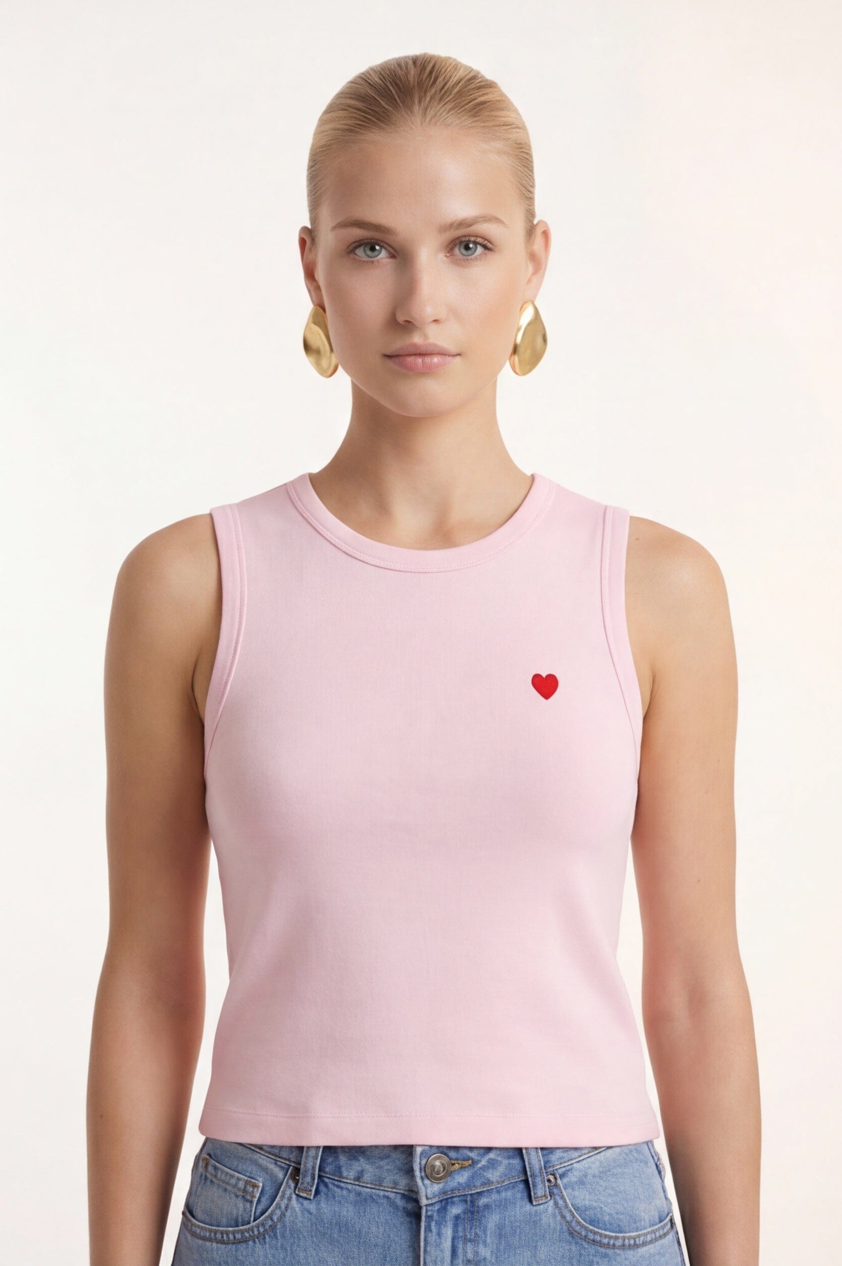 DEBARDEUR - COEUR - ROSE TEE SHIRT NEW KOOKAI Mode Kookai