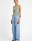DEBARDEUR - COEUR - VERT PALE TEE SHIRT NEW KOOKAI Mode Kookai