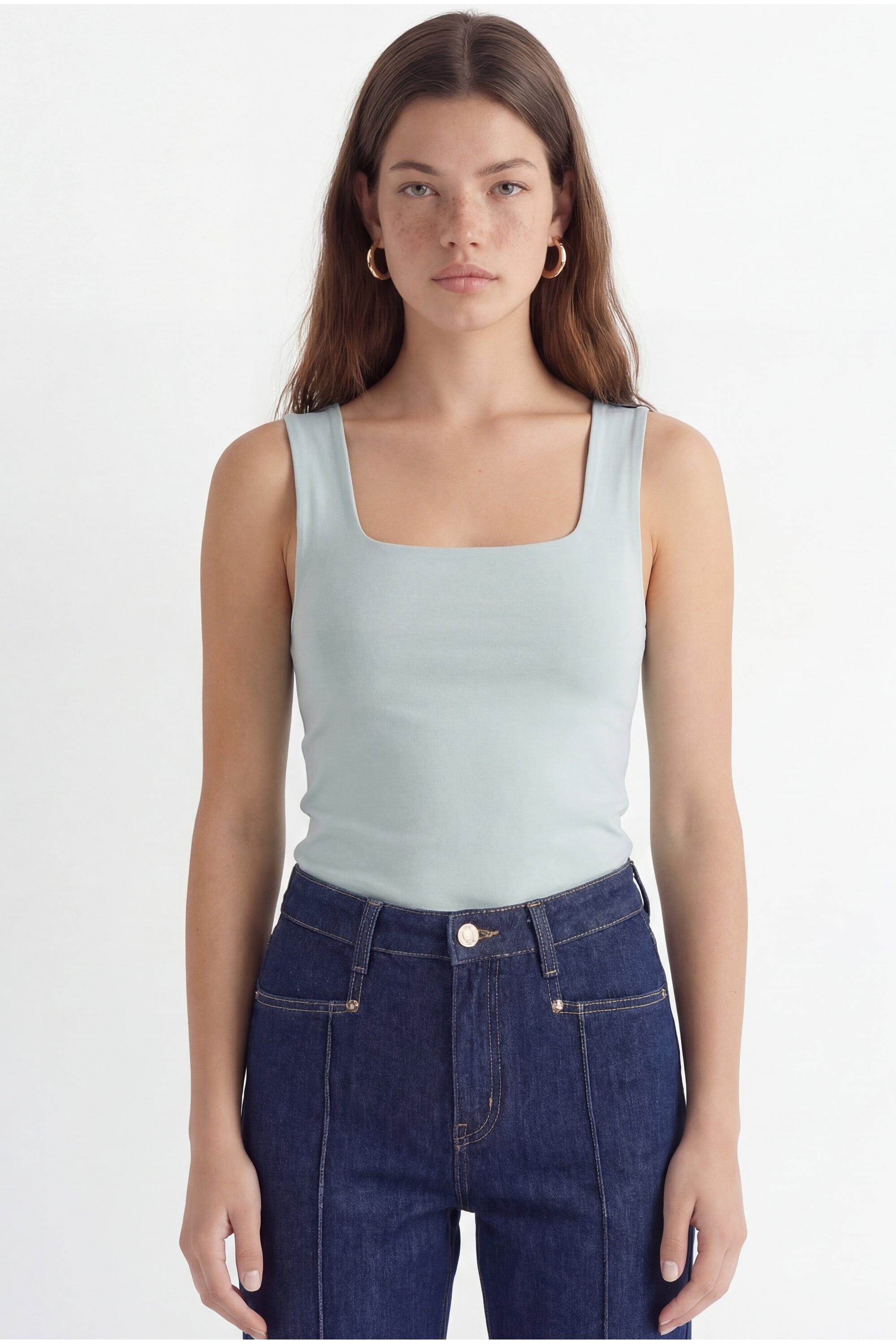 DEBARDEUR COL CARRÉ - CAPRICE - CELADON TEE SHIRT NEW KOOKAI Mode Kookai