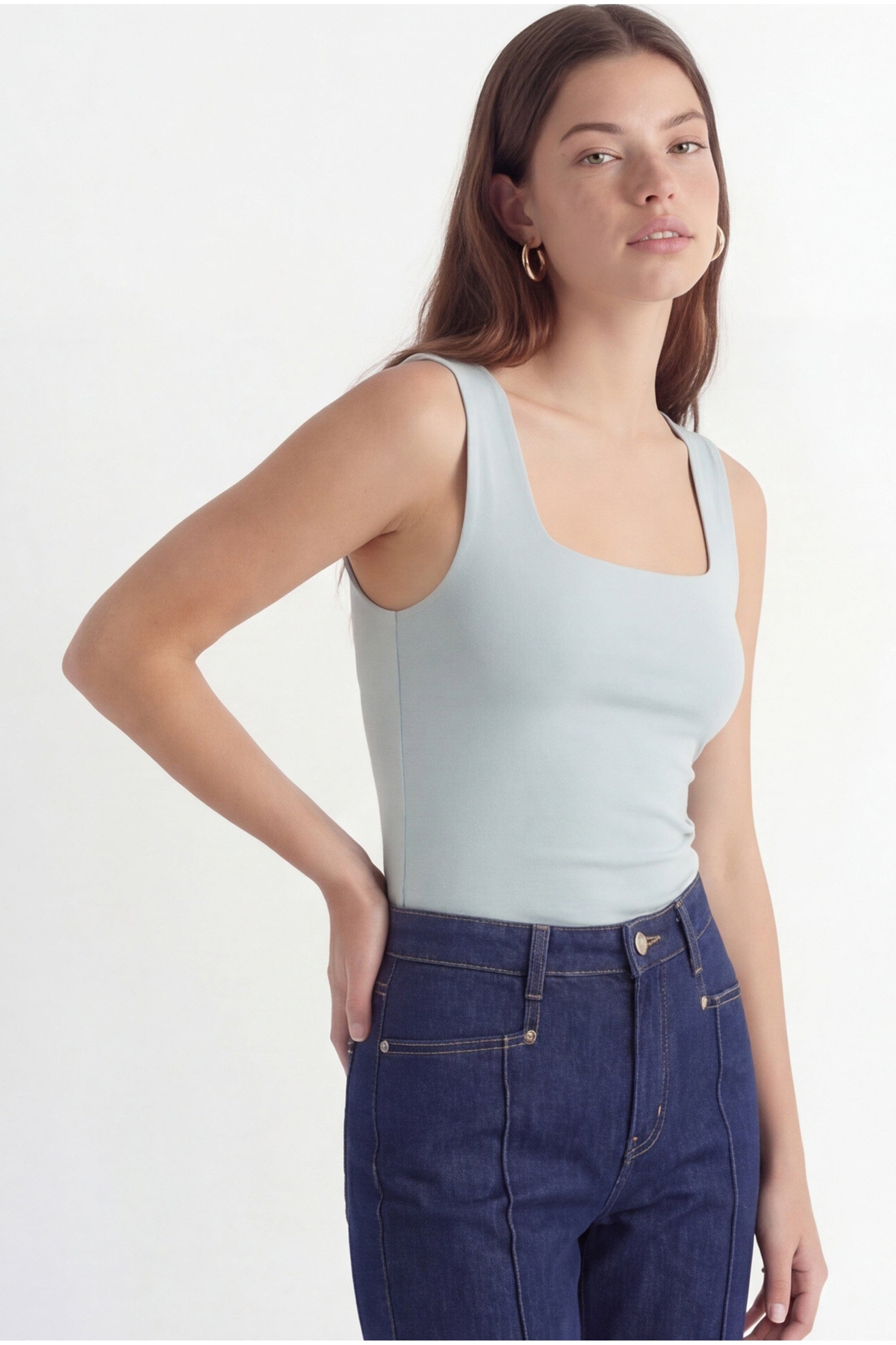 DEBARDEUR COL CARRÉ - CAPRICE - CELADON TEE SHIRT NEW KOOKAI Mode Kookai